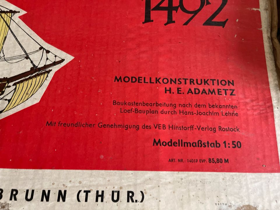 DDR Moba Modell Holzschiff Santa Maria 1492 in Altenhagen(Demmin)