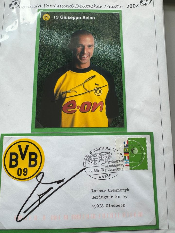 BVB Sammlung Autogrammkarten/Briefe Sticker in Dortmund