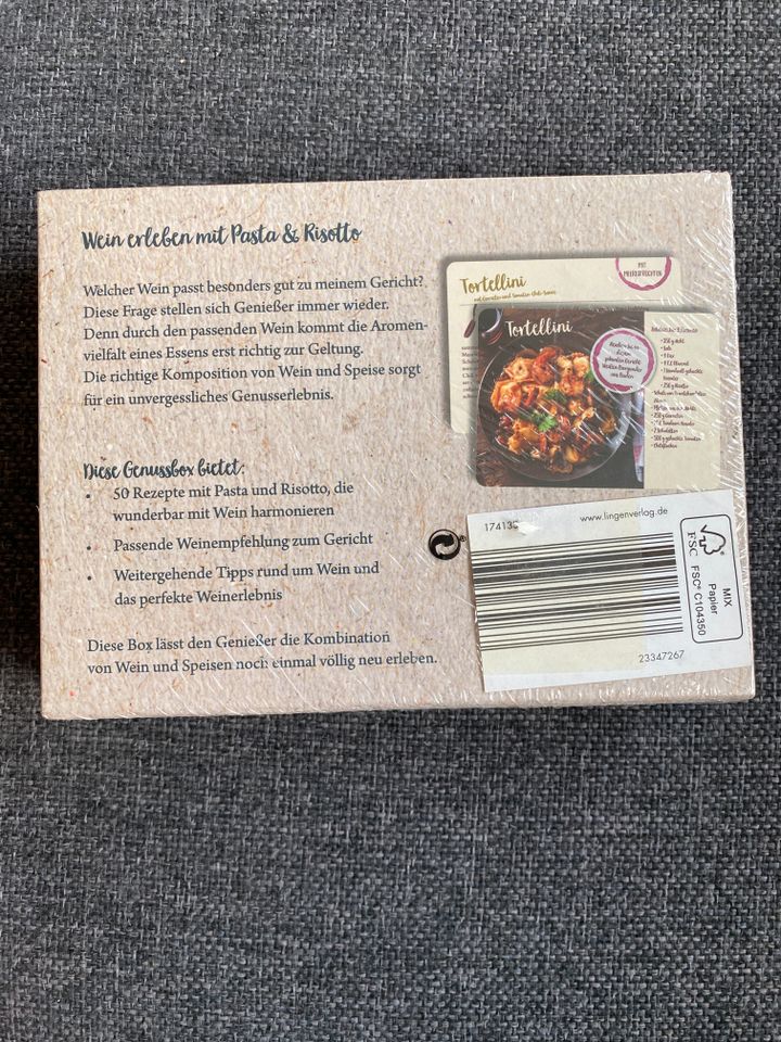 Rezepte Box "Wein erleben mit Pasta und Risotto", Kochbuch (NEU) in München