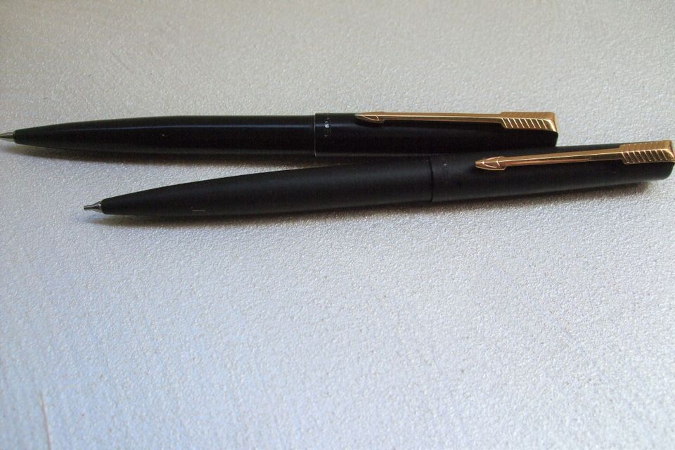 Parker-Set Kugelschreiber + Druckbleistift schwarz / gold – gebr. in Herford