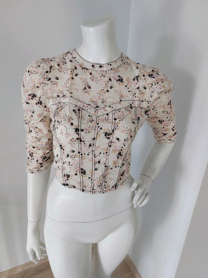 Free People blumen Boho Sommer Top Bluse mit offenem Rücken Gr XS in Frankfurt am Main