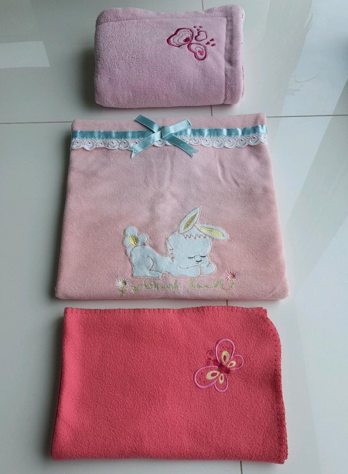 ❤️TOP❤️ 3× Baby/Kleinkind Kuschel-Decken in rosa/pink für Mädchen in Mülheim-Kärlich