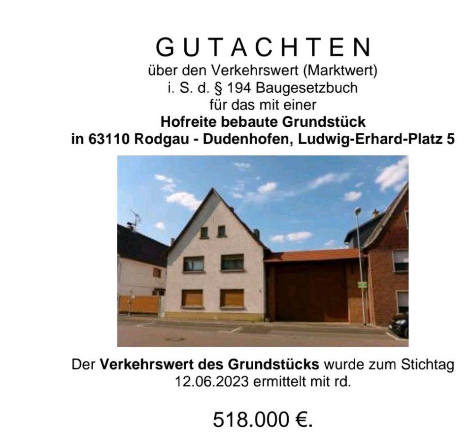 Hofreite, Haus, Baugrundstück 998 qm, Rodgau-Dudenhofen in Rodgau