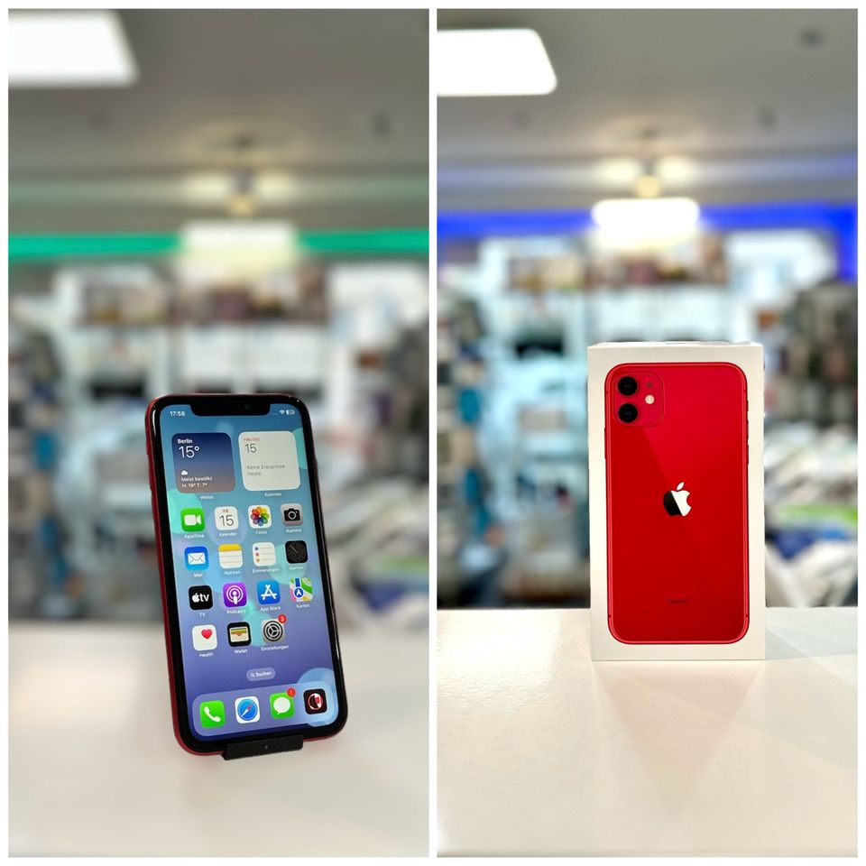 w.Neu iPhone 11 64GB Product Red Edition/100% Akku/Refurbished in Kernen im Remstal