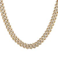 Cuban Chain 13.62 ct Diamanten / Monte Carlo / Königskette / Plattenkette / Magnumkette / Käfigkette / Steigbügelkette / Bohnenkette / Kugelkette / Kordelkette / Kette / Goldkette / 585 Gold / 14 kt Hessen - Wiesbaden Vorschau