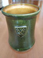 Bierkrug Keramik Goderbauer, grün-gelb Bayern - Regensburg Vorschau
