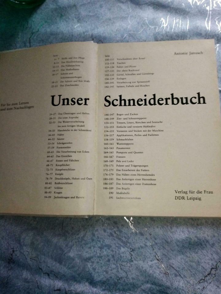 DDR  Unser Schneiderbuch Vintage  Buch Sachbuch in Annaberg-Buchholz