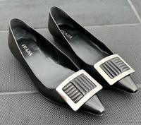 PRADA Ballerina Gr. 38, Leder mit silberner Schnalle Rheinland-Pfalz - Trierweiler Vorschau