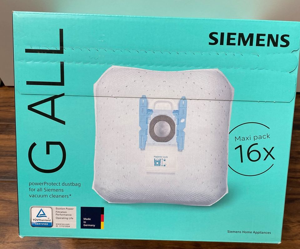 Siemens 16x Staubsaugerbeutel powerProtect Typ G ALL VZ16GALL NEU in Holm