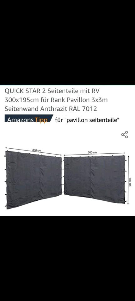 3x Seitenteile für Pavillion gebraucht in Augustdorf