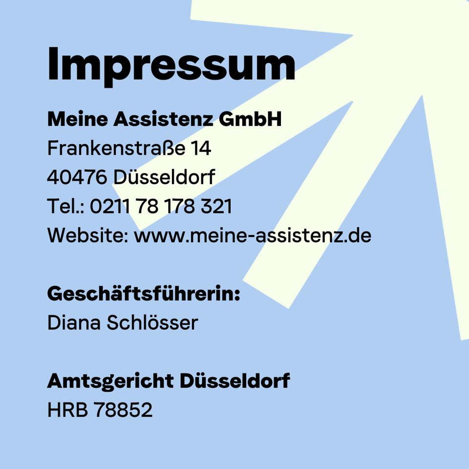 Persönliche Assistenz/ Arbeits- und Freizeitassistenz in Düsseldorf