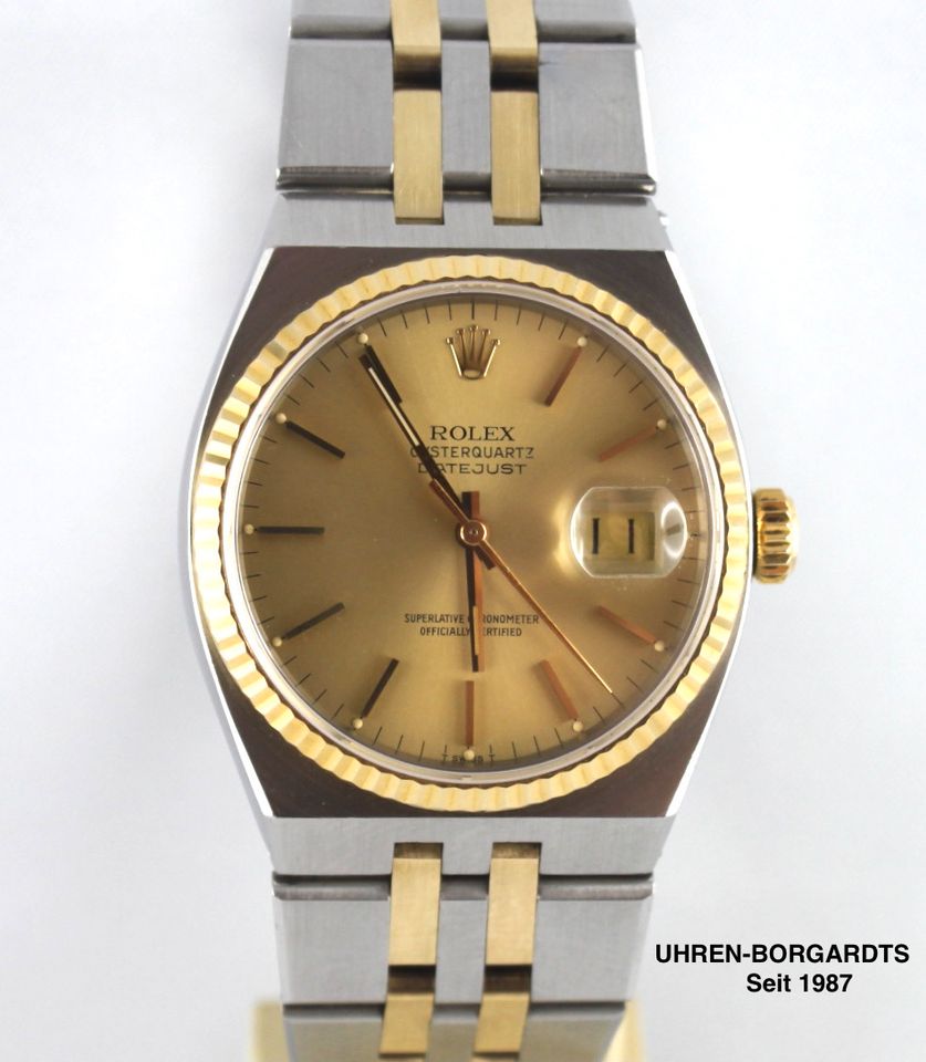 Rolex DateJust Oysterquartz Stahl Gold 17013 LC100 Bj.1982+Papier in Bottrop