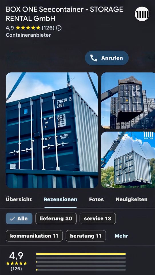 ⚡️ 20 Fuß Seecontainer kaufen | BOX ONE | Container | Lagercontainer | High Cube ⚡️ in Berlin