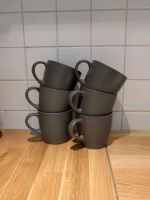 6 große Kaffeetassen, Porzellanbecher von H&M Home grau Berlin - Lichtenberg Vorschau