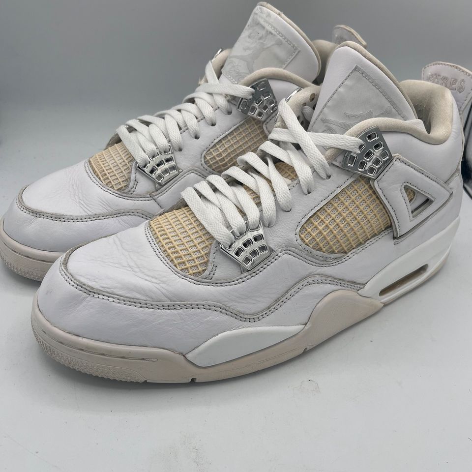 Air Jordan 4 Pure money Retro 2016 12 3 metallic white gold nike in Lage