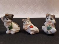 3 Mini Porzellan Katzen Kätzchen Mietzen Deko Keramik Sammeln Sachsen - Zwoenitz Vorschau