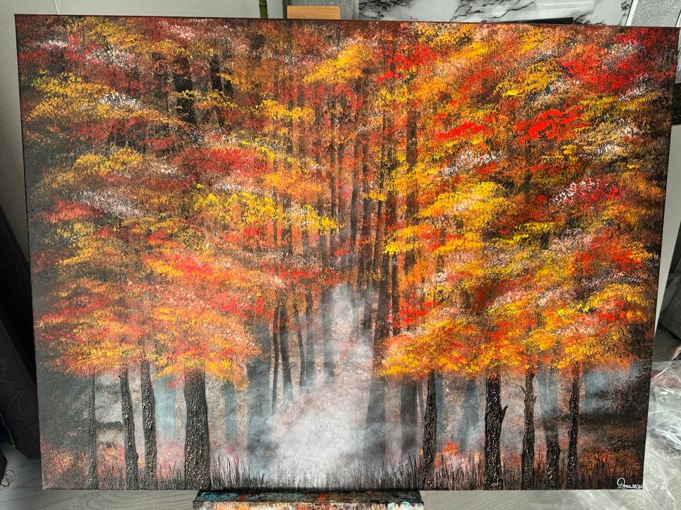 Acryl/bild/kunst/handarbeit/deko/wald/80x60/Unikat in Landsberg (Lech)