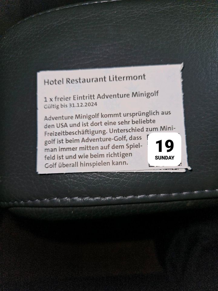 Hotel Restaurant Litermont 1x Freier Eintritt(Adventure Minigolf) in Großrosseln