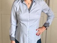 Bluse Esprit, Gr. 38, hellblau gemustert, tailliert Hessen - Idstein Vorschau