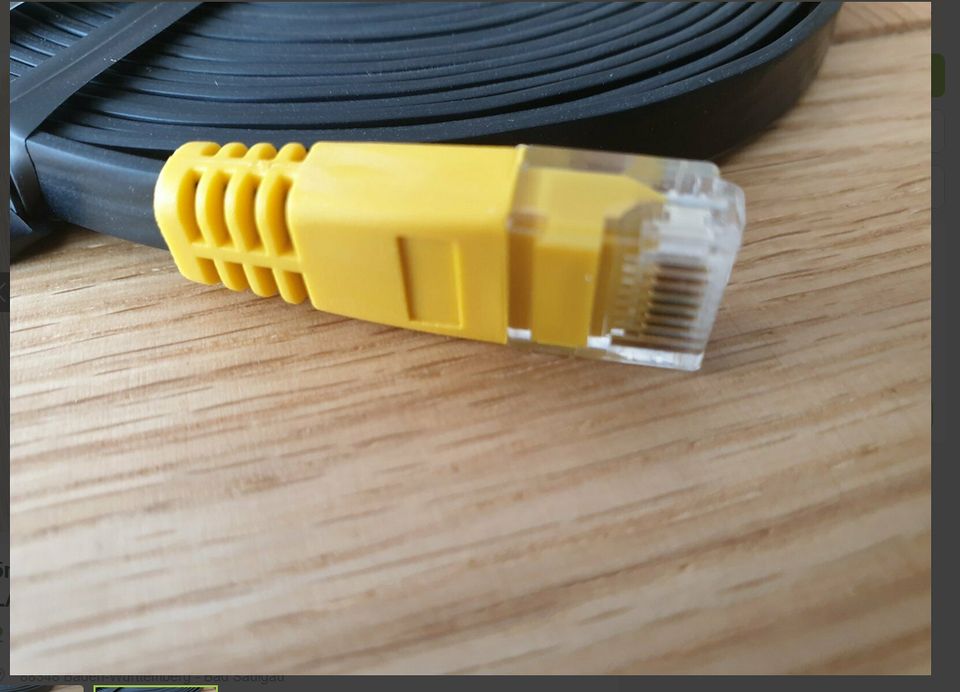 5m Netzwerkkabel Flachkabel CAT 5E UTP Internet DSL LAN Flach in Bad Saulgau