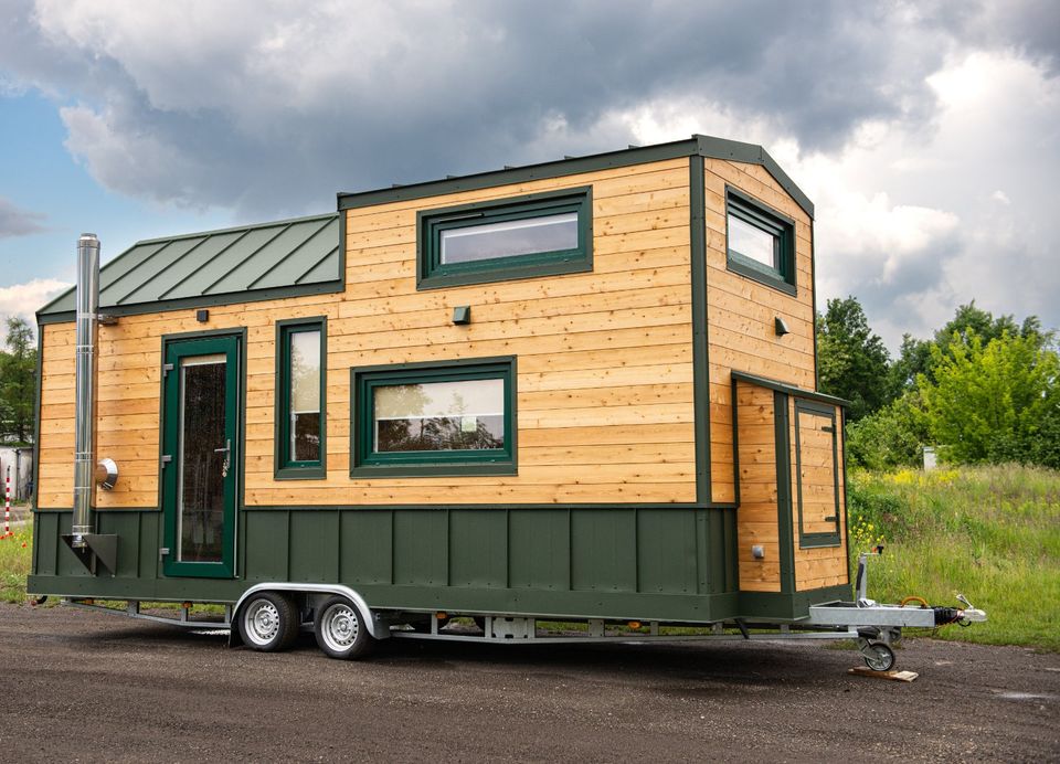 Tiny House Klara | 6.60m | WINTERFEST | Schlüsselfertig | HOLZOFEN u. Fußbodenheizung! | Mobilheim | Mobilhaus | Gartenhaus in Jacobsdorf 