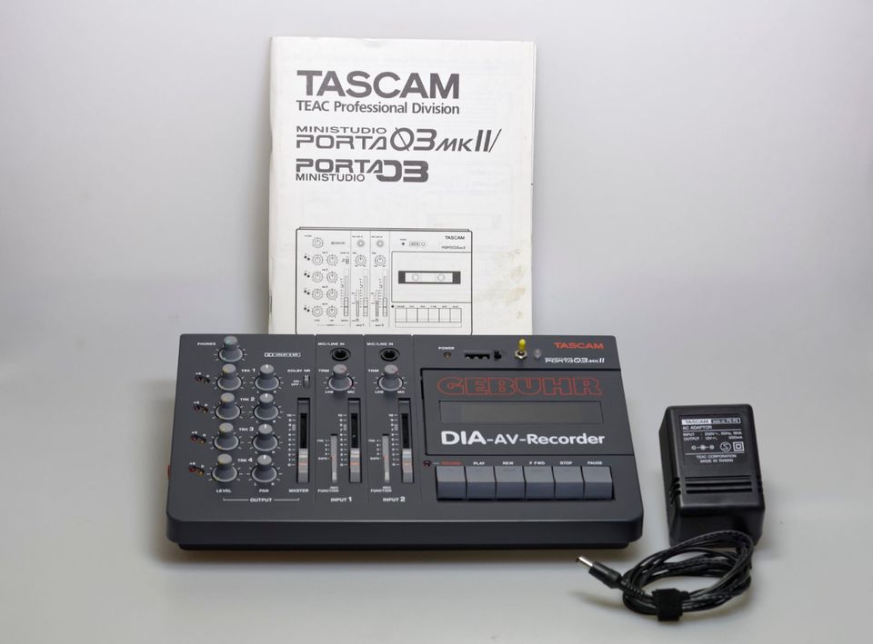 Tascam Porta 03 MKII  ·  professioneller Gebuhr-Umbau Diasshows in Oldenburg