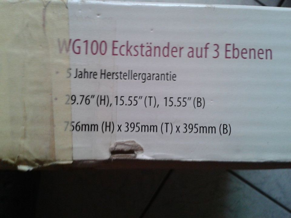 Eckständer auf 3 Ebenen >H 75.6 x T/B 39,5 cm< Kunststoffrohre in Langen (Hessen)