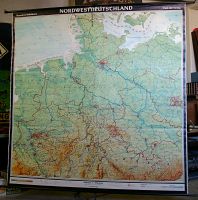 Wandkarte 60er Jahre Schulkarte Nordwestdeutschland Berlin - Schöneberg Vorschau