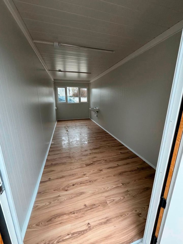 ❗❗ SOFORT VERFÜGBAR ❗❗ 6 x 2,4 Meter - Bürocontainer mit Fenstern, Waschbecken & Holzfassade - Schlüsselfertiger Container für Büro Bau Veranstaltung Umbau Planung Besprechung Wohnung Showroom Messe in Karlsruhe