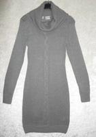 Kleid Strickkleid hellgrau mit Zopfmuster + Rollkragen Gr. 34/36 Hessen - Rödermark Vorschau