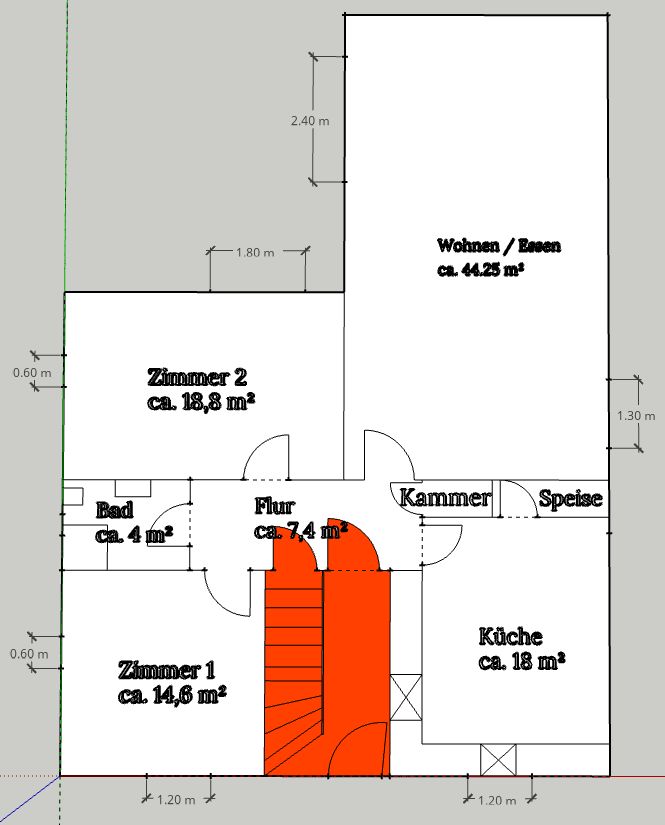 Erdgeschosswohnung 4 ZKB 108m² in Burghaun