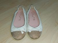 Unisa Echtleder Ballerinas Gr. 34 beige gold festlich glitzer Nordrhein-Westfalen - Hamm Vorschau