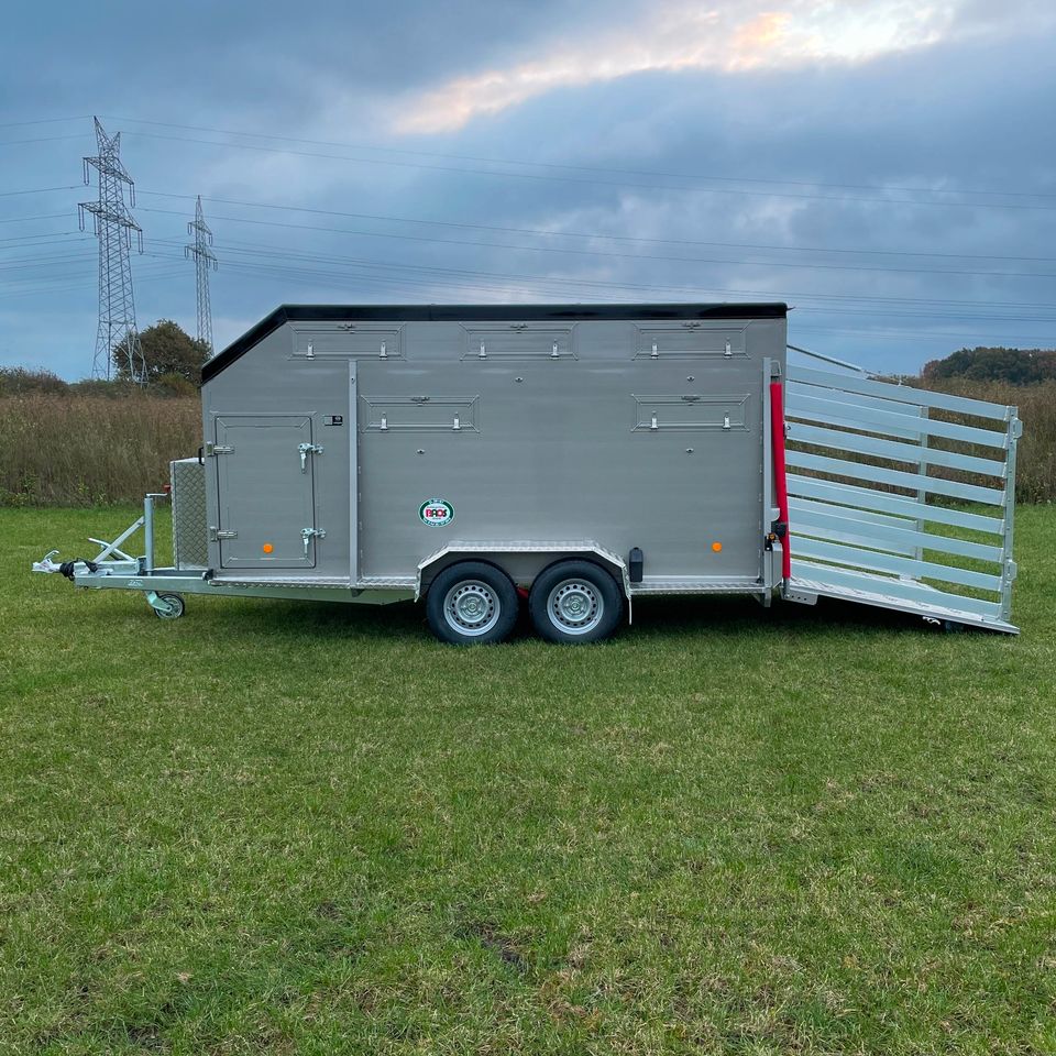 ⭐ BAOS Voll Aluminium Viehtransport Anhänger Viehanhänger Rinder, Kühe, Großvieh, Kälber, Bullen, Ochsen in Großenkneten