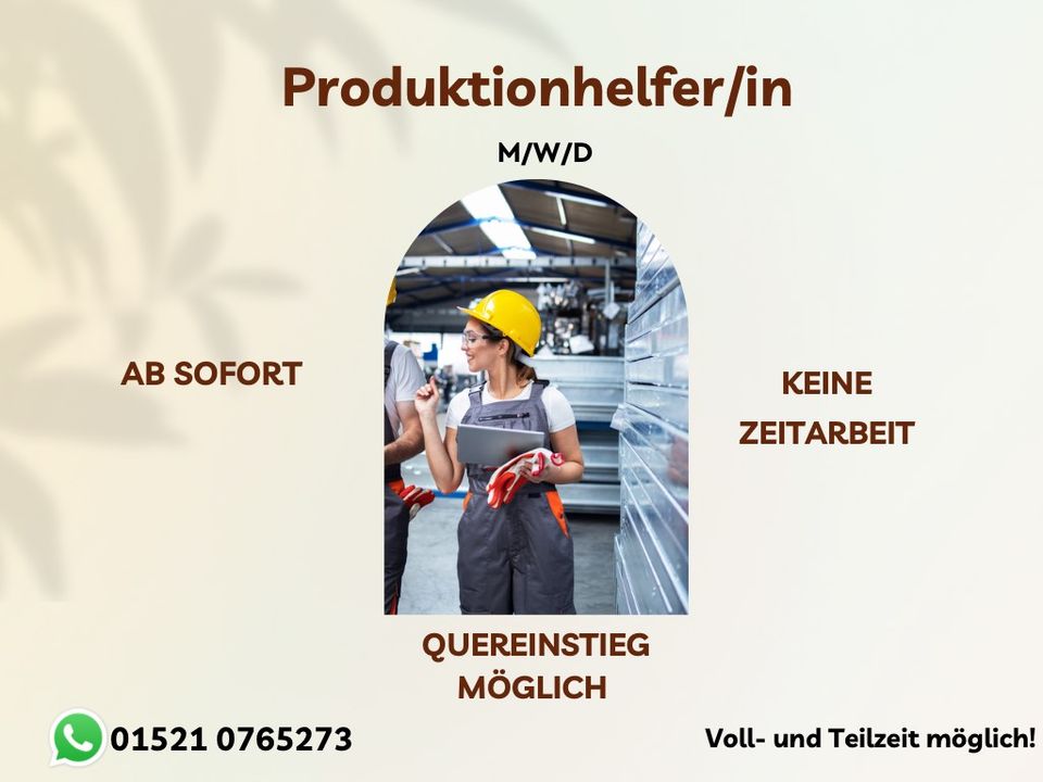 Produktionshelfer/in gesucht (m/w/d) in Berlin