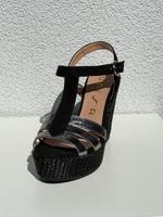 Unisa Wedges Schwarz Silber neu 37 Highheel Sandale Flechtwedges Aachen - Aachen-Mitte Vorschau