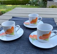 Living 3er Set Espresso-Gedecke Porzellan orange Blüte Baden-Württemberg - Crailsheim Vorschau