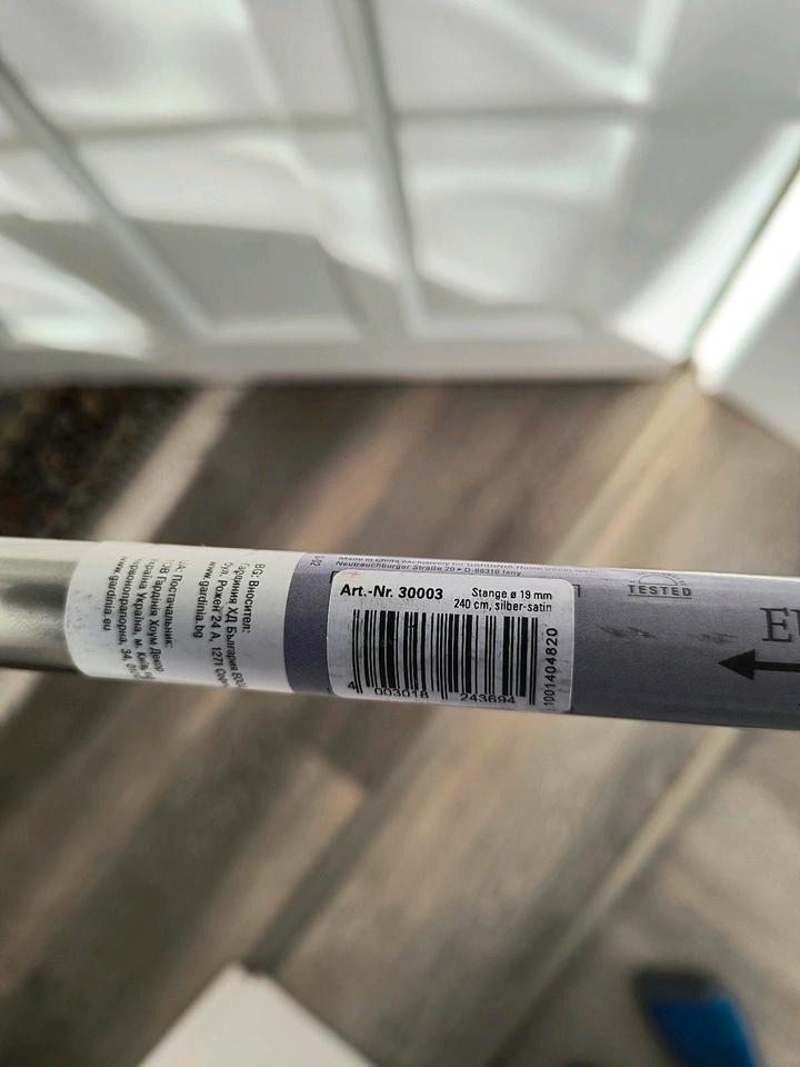2 Gardinenstangen originalverpackt, Länge 240cm, silber satin in Nürnberg (Mittelfr)