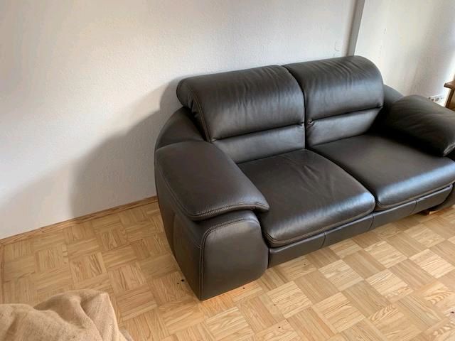 Ledersofa braun, 2 Sitzer Sofa / Couch Leder Longlife in Centrum