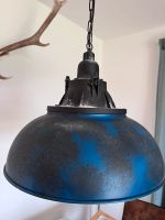 Deckenleuchte Lampe vintage used look industrial blau schwarz Bayern - Ergolding Vorschau
