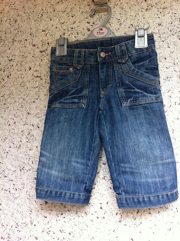 H&M blaue Caprihose Mädchen Jeans Hose Bermudas Gr. 116 in Hesedorf 