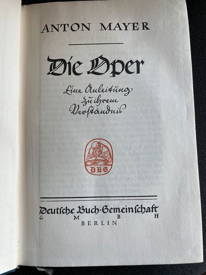 Buch Bücher alt Antiquität Roman Mayer Oper Musik #175 in Markkleeberg