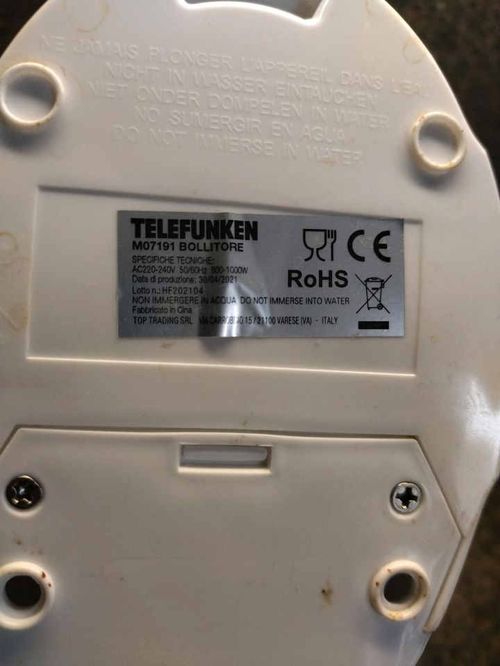 Wasserkocher von Telefunken (fast neu!) in Wilhelmshaven