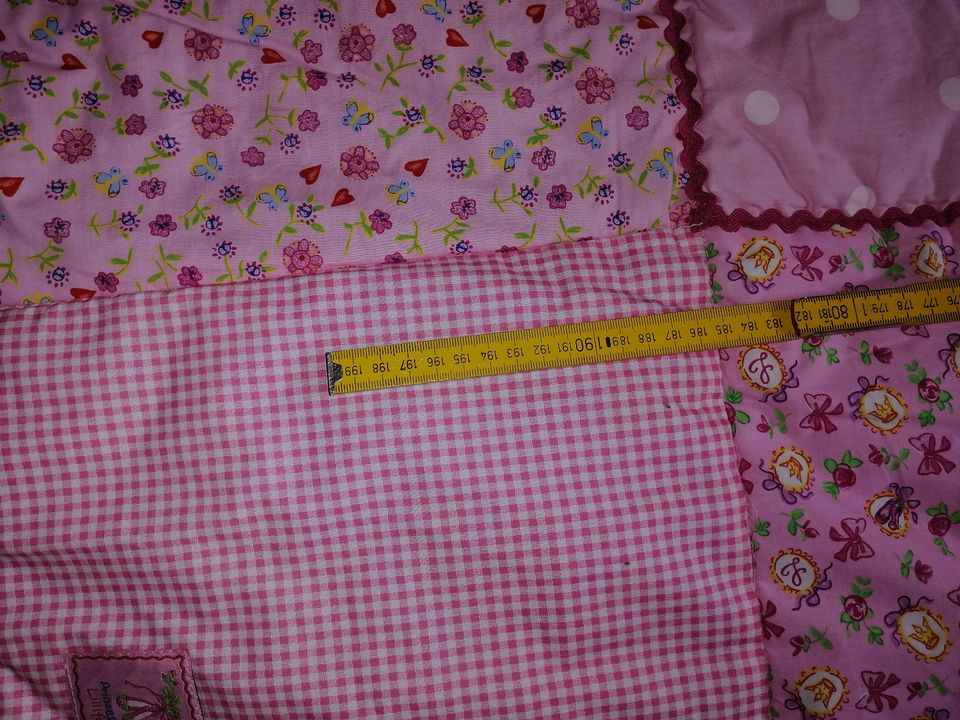 Tagesdecke Babydecke Plaid Lillifee Patchwork sehr guter Zustand in Oyten