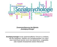 Sozialpsychologie Studienheft Zusammenfassung und Erweiterung Hessen - Darmstadt Vorschau