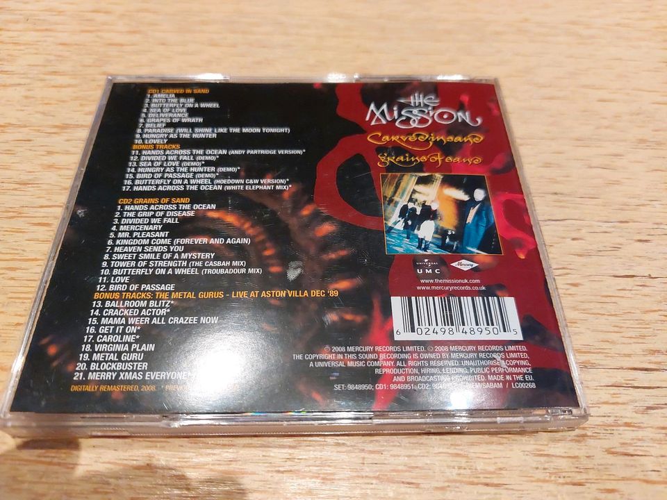 THE MISSION  - CARVED IN SAND (2CD DELUXE EDITION) in Rheine