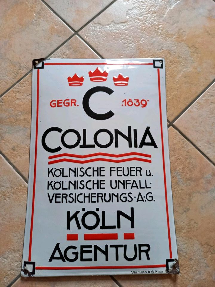 Email Schild "Colonia Köln Versicherung " in Gerzen