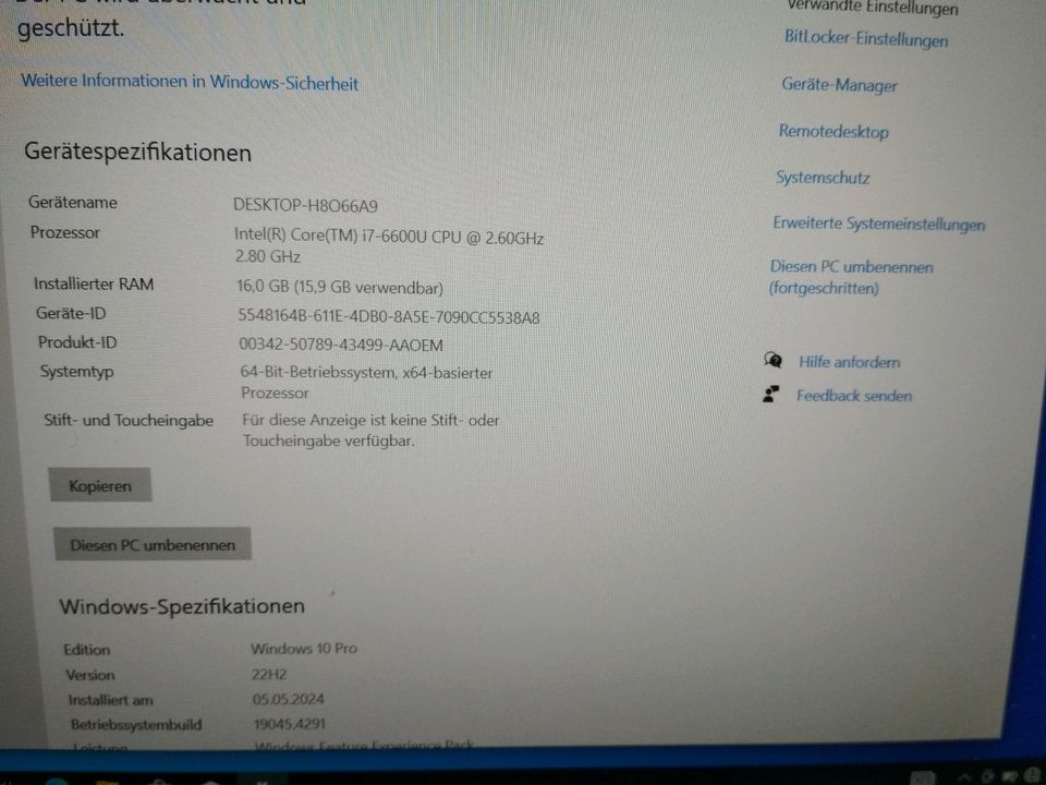 Fujitsu Lifebook E756 i7 vPro, 16GB, 1TB SSD, Windows 10 in Neuburg a.d. Donau