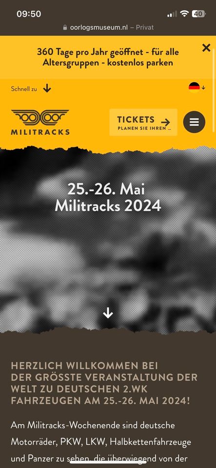 Militracks 2024 zwei Tagestickets in Düsseldorf