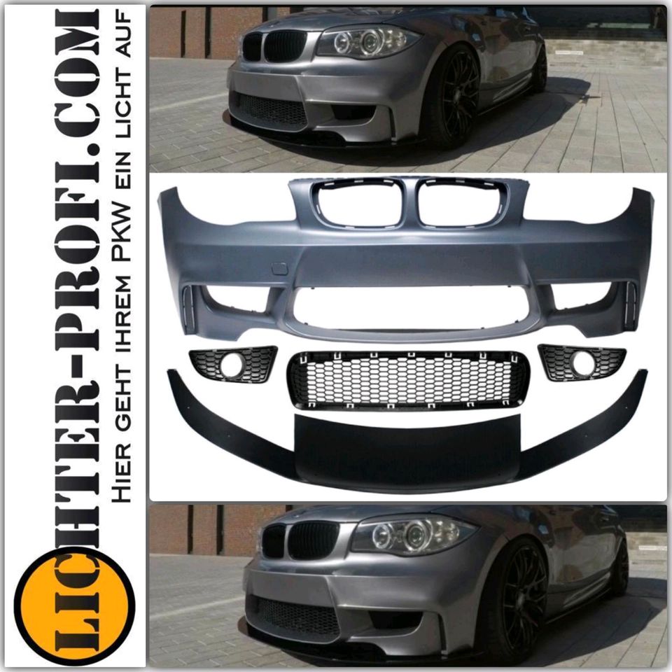 Sport Stoßstange vorne Frontspoiler für BMW 1er E81 E82 E87 E88