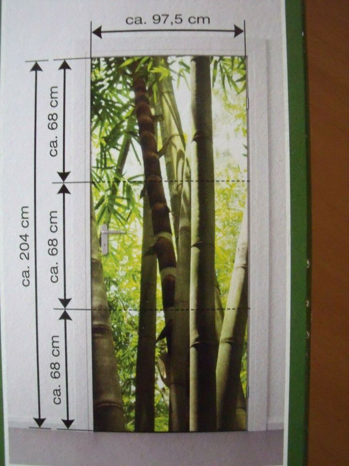 Tür -Dekofolie Bambus hochwertiger Fotodruck selbstklebend in Glauchau